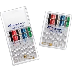 Felix - 2 Hours - Travel Sewing Kit In Plastic Box With Sliding Clear Plastic Lid