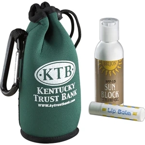 Cardinal - 3 Day Rush Service - Padded Drawstring Bag With Carabiner Clip Contains Lip Balm And Sunscreen