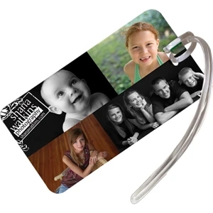Kennedy - Standard - Rectangular Shape Luggage Tag, Clear Vinyl Window With Address Card