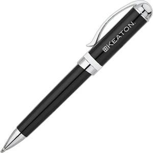 Bettoni (r) - Ballpoint Pen With High Gloss Lacquer Finish And Elegant White Accent