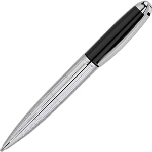 Bettoni (r) - Ballpoint Pen With Etched Brass Barrel And Black Lacquer Cap