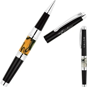 Bettoni (r) - Rollerball Pen With Black Lacquer Finish And Swirled Resin Accent