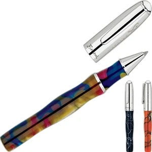 Bettoni (r) - Roller Ball Pen With Colorful Resin Barrel And Chrome Cap