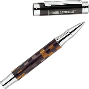 Bettoni (r) - Rollerball Pen With Brass Cap And Barrel With Resin Motif