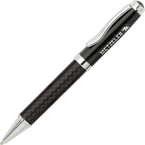 Bettoni (r) - Ballpoint Pen With Carbon Fiber Barrel And Glossy Black Cap