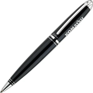 Bettoni (r) - Ballpoint Pen With Gloss Black Lacquer Finish And Silver Trims