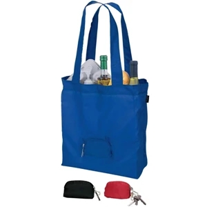 Eco-lifestyle (tm) - Foldable Tote Bag With 26" Handles And Lobster Clip