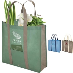 Eco-lifestyle (tm) - Shopper Tote Folds Down To Convenient 8 1/2" X 7 1/2" Size With Snap Closure