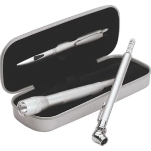 Auto Kit With Tire Gauge, Torch, Ballpoint Pen In A Metal Hinged Gift Box