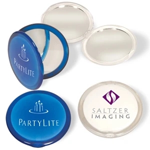 Slim, Lightweight Pocket Dual Vanity Mirror With Regular And Magnifying Mirrors