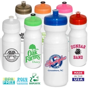 Eco-responsible (tm) - Biodegradable Eco Safe Large 24 Oz. Water Bottle, Twist Off Lid, Push/pull Spout