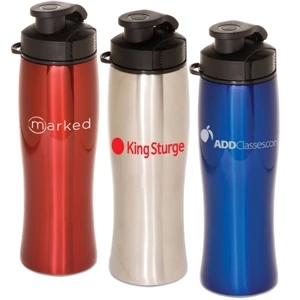 Contour - Contour 25 Oz. Stainless Steel Bpa Free Bottle With Rip-up Screw On Lid. Closeout