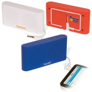 Miniature Stereo Speaker Set For Use With Any Personal Entertainment Device