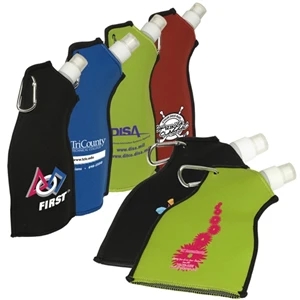 Flexi-bottle - Flexible Neoprene-covered Pe Plastic Water Bottle Holds Approx. 13.5 Oz