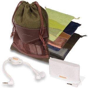 Woodbury Leeman New York Collection - Entertainment Combo With Pouch, Earbuds And Mini Speaker