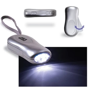 Econo-dynamo Eco-responsible (tm) - Flashlight With A Crank For Recharging And Fold-away Handle