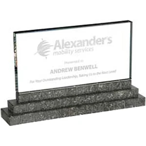 Milestones Foundation Jaffa (r) Collection - Optical Crystal And Marble Milestones Award