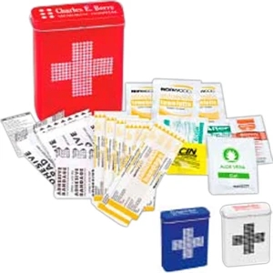 Retro First Aid Tin. Keep It Handy At Home Or In The Office For Any Emergency