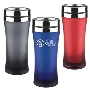Fashion First - Translucent Color Travel Tumbler With Double Wall, Slide Lock