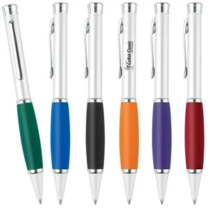 Pearl Sweda Snuggle - Shiny Pearl Pen With Bold Color Rubber Comfort Grip