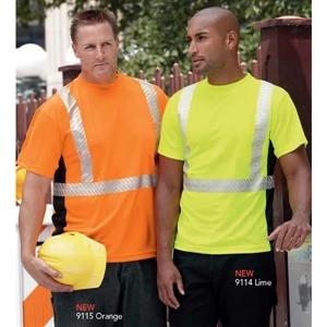 Ml Kishigo Black Series - 2 X L - T-shirt In Orange With Breathable Taping And Reflective Strips. Blank Product