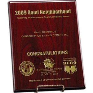 Ellington Windsor Collection - Large Ellington Award - Award Plaque With Hand Rubbed Piano Wood Finish