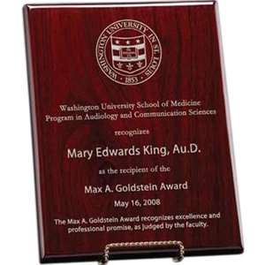 Ellington Windsor Collection - Small Ellington Award - Award Plaque With Hand Rubbed Piano Wood Finish