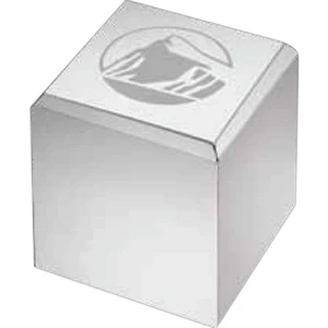 Olympus - Rectangular Box Shaped Silver Plated Brass Paperweight, 1 3/4 Lbs