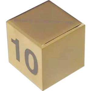 Status - Beveled Edge Gold-plated Brass Paperweight With Pouch, 1 3/4 Lbs