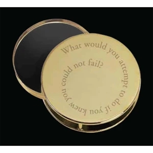 Eminence - Gold Plated Brass Concealed Magnifier/paperweight With Pouch