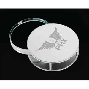 Eminence - Silver Plated Brass Concealed Magnifier/paperweight With Pouch