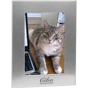 Acclaim - Brushed Silvertone Aluminum Photo Frame, Holds 4" X 6" Photo
