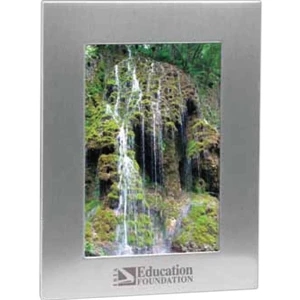 Acclaim - Brushed Silvertone Aluminum Photo Frame, Holds 5" X 7" Photo