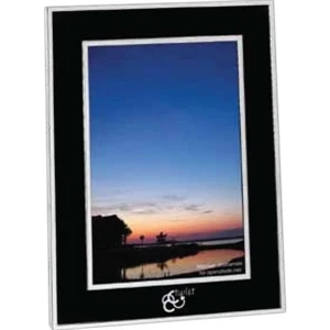 Barclay - Black/silvertone Aluminum Photo Frame, Holds A 5" X 7" Photo