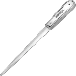 Regina - Matte/polished Silver Plated Zinc Alloy Letter Opener, 7 1/4" X 3/4" X 1/4"