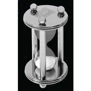 Designer Gallery - Silver Plated Brass Sand Timer, Approximately 15 Minutes