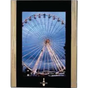 Egremont - Black Matte/goldtone Aluminum Photo Frame, Holds A 5" X 7" Image