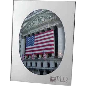 Celebration (tm) - Polished Pewter Oval Photo Frame Holds A 5" X 7" Image, 6 1/8" W X 8" H X 1/4" D