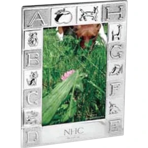 Abc - Abc Polished Silver Plated Zinc Alloy Photo Frame, Holds 5" X 7" Image