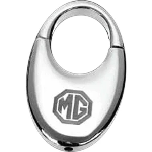 Robust - Polished Silver Plated Zinc Alloy Key Holder With Pouch, 1 1/2" X 2 1/2" X 3/16"