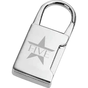Putnam - Polished Silver Plated Zinc Alloy Key Holder With Pouch, 3/4" X 2" X 1/4"
