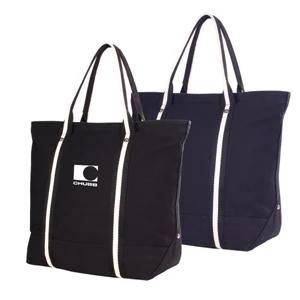 East Side Threads - 24 Oz Canvas Tote Back With Zippered Top And Interior Hanging Pocket