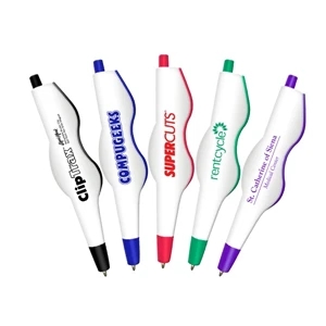 Cliptrax(tm) - Binder Clip Pen Squeezes Open Like A Chip Clip, Grips Anywhere With Magnet