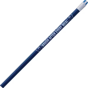 2 Colors - Dentist Theme Round Barrel #2 Core Pencil With Blue And White Pinwheel Eraser