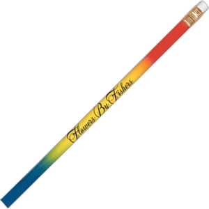 True Rainbo (tm) - 2 Colors - Round Multi-colored Barrel #2 Core Pencil With White Eraser
