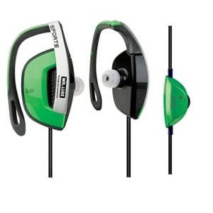 Iluv (r) - Printed Lightweight, Ear-clip Earphone, Splash/sweat Proof, In-line Volume Control