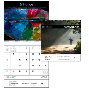 Motivations - Spiral, 13-month 2013 Calendar With Dynamic Images And Quotes
