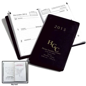 Classic Pocket Planner With Vinyl Cover And One-week Display On Two-pages