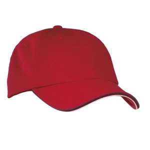 Port Authority (r) - Cotton Twill Cap With Double Piping Sandwich Bill And Back Closure