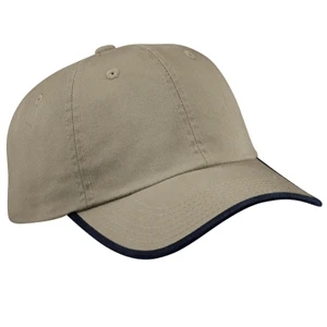 Port Authority (r) - Unstructured Enzyme Washed Twill Cap With Contrast Visor Trim And Underbill